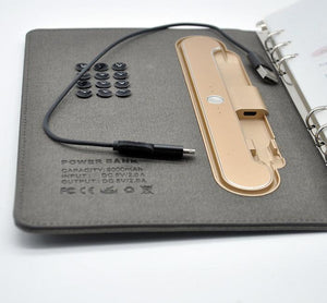 D'creme Wireless Powerbank Executive Notebook - lightbulbbusinessconsulting