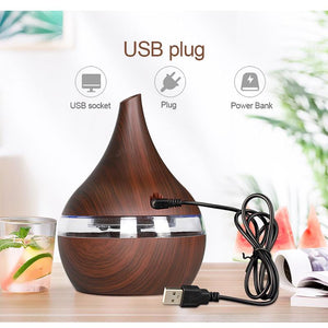 Wood grain Ultrasonic air diffuser - lightbulbbusinessconsulting