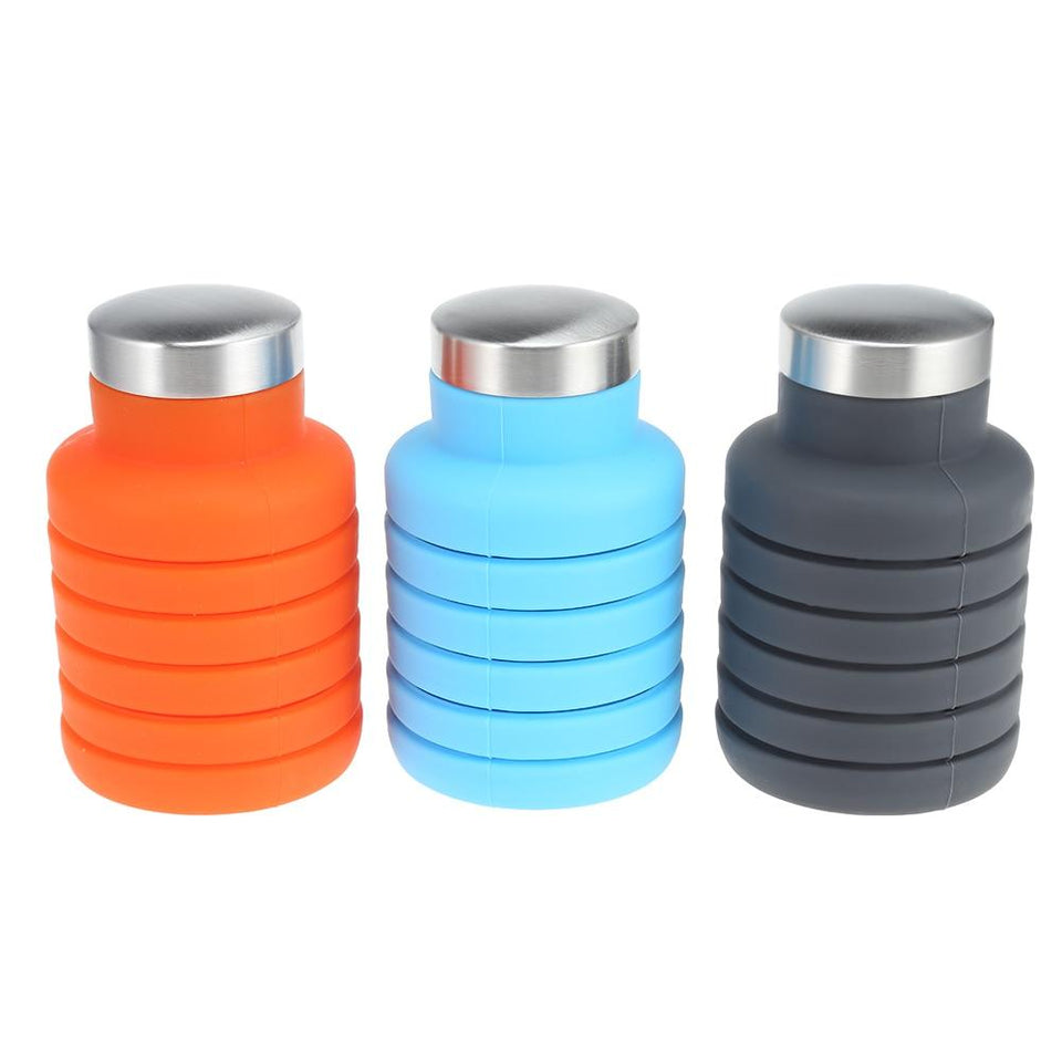 Portable Silicone Retractable Folding Water Bottle - lightbulbbusinessconsulting