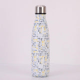Patterned Stainless Steel Vacuum Water Bottle - lightbulbbusinessconsulting