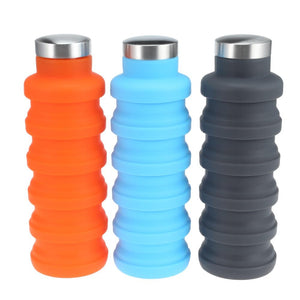 Portable Silicone Retractable Folding Water Bottle - lightbulbbusinessconsulting