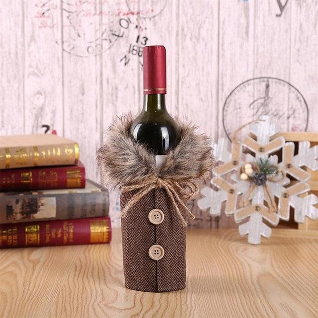 Furcoat Claus Wine Bottle Cover - lightbulbbusinessconsulting