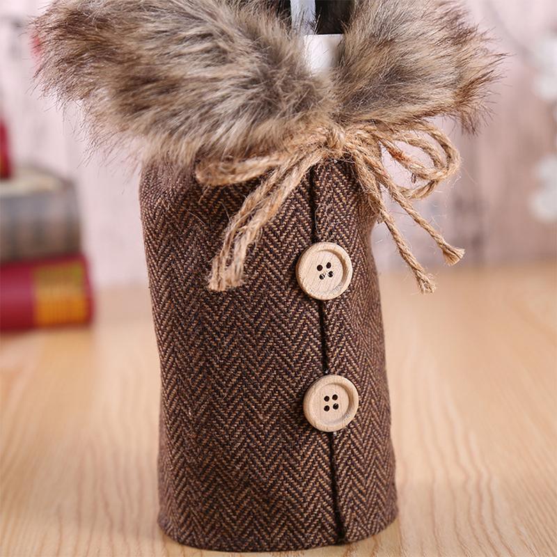 Furcoat Claus Wine Bottle Cover - lightbulbbusinessconsulting