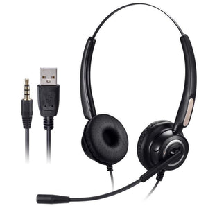 USB Wired Call Center Headphones - lightbulbbusinessconsulting