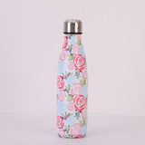 Patterned Stainless Steel Vacuum Water Bottle - lightbulbbusinessconsulting