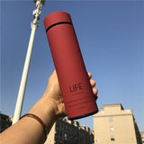 Insulate Thermos tea mug with Strainer - lightbulbbusinessconsulting