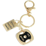GYM Dumbbell  Keychain - lightbulbbusinessconsulting