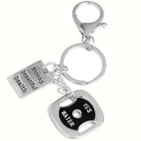 GYM Dumbbell  Keychain - lightbulbbusinessconsulting