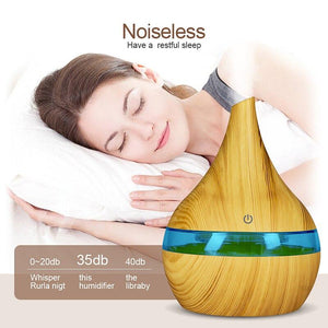 Wood grain Ultrasonic air diffuser - lightbulbbusinessconsulting