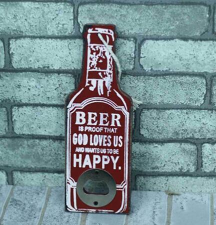 RUSTIC RETRO WOODEN BEER BOTTLE OPENER - lightbulbbusinessconsulting