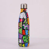 Patterned Stainless Steel Vacuum Water Bottle - lightbulbbusinessconsulting
