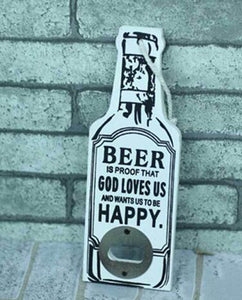 RUSTIC RETRO WOODEN BEER BOTTLE OPENER - lightbulbbusinessconsulting