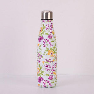 Patterned Stainless Steel Vacuum Water Bottle - lightbulbbusinessconsulting