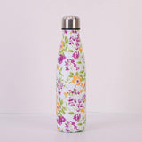 Patterned Stainless Steel Vacuum Water Bottle - lightbulbbusinessconsulting