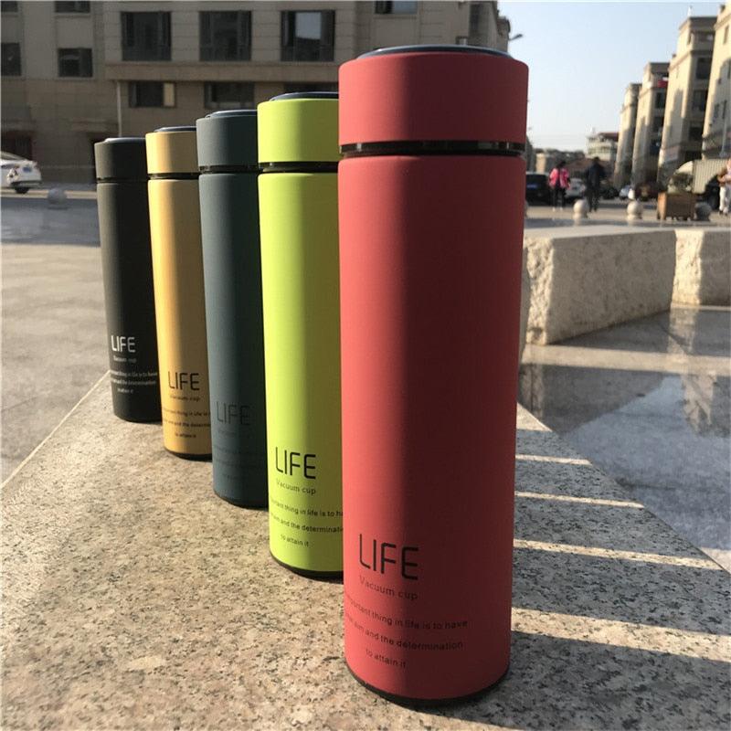 Insulate Thermos tea mug with Strainer - lightbulbbusinessconsulting