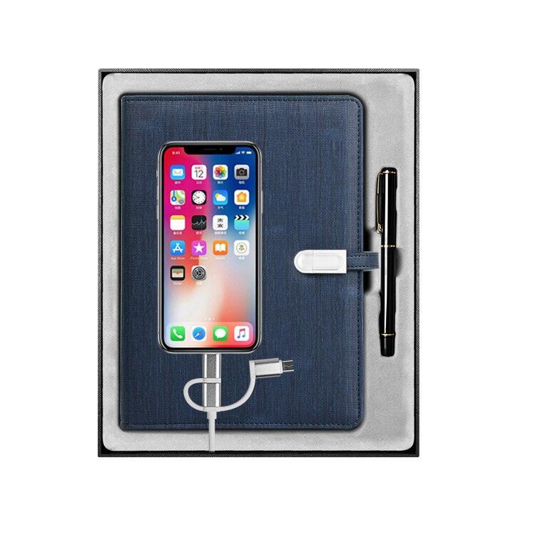 Wireless Power-bank Notebook with Smart Lock - LIGHTBULB GIFTS
