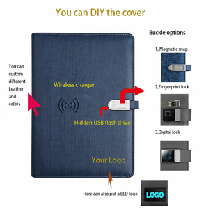 Wireless Power-bank Notebook with Smart Lock - LIGHTBULB GIFTS
