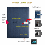 Wireless Power-bank Notebook with Smart Lock - LIGHTBULB GIFTS