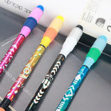 a bunch of tooth brushes sitting on a table 
