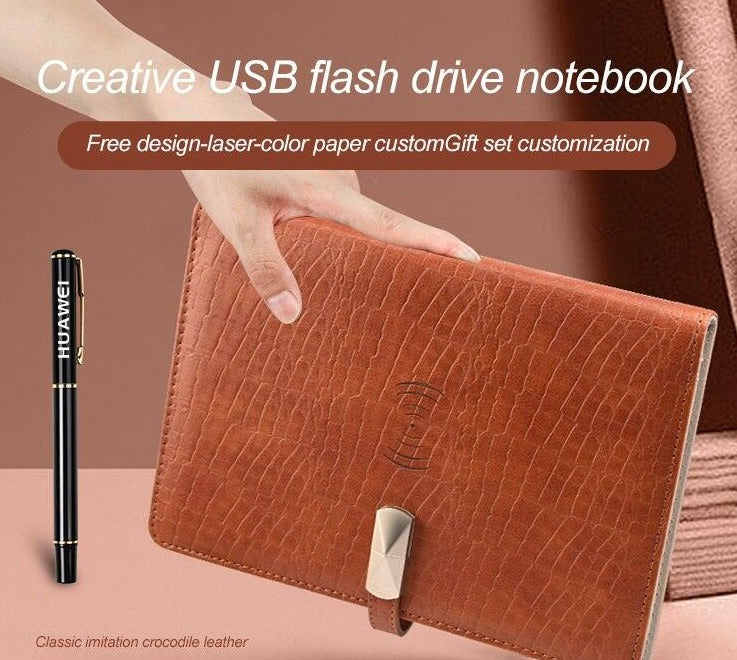 Executive Crocodile Smart Notebook - LIGHTBULB GIFTS