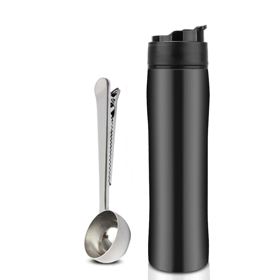 French Press Stainless Steel Travel Mug - lightbulbbusinessconsulting