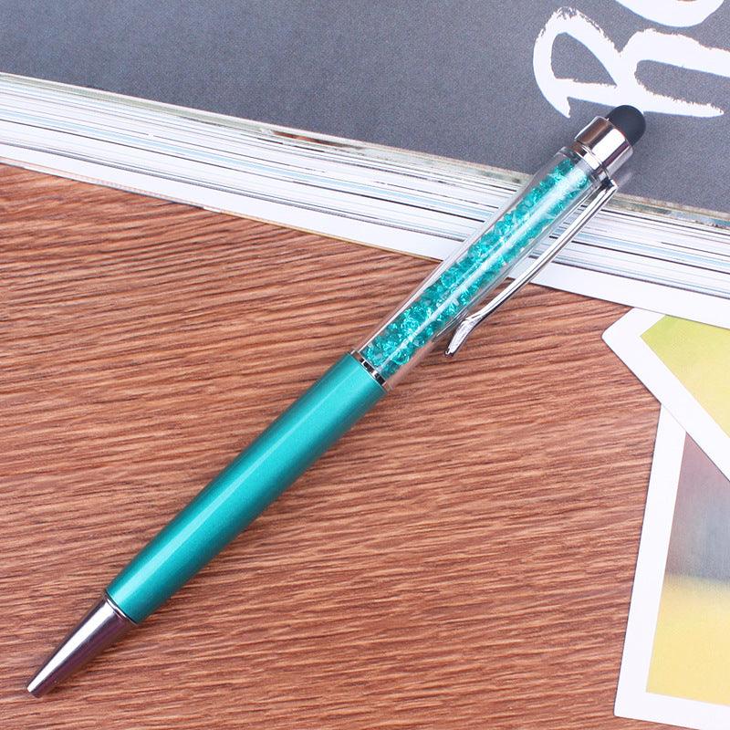 a green and blue tooth brush sitting on a table 