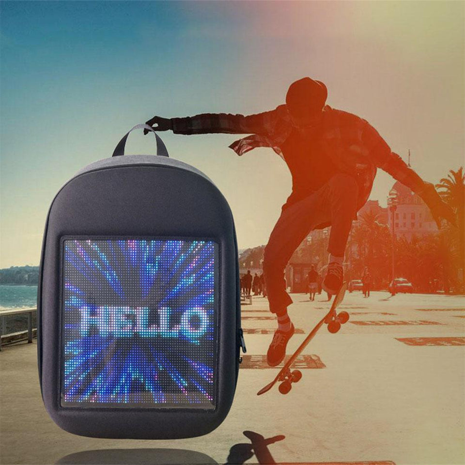 LED Screen Display Backpack - lightbulbbusinessconsulting