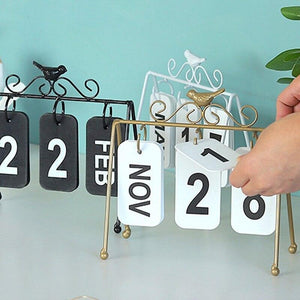 Iron Flip Table Calendar - LIGHTBULB GIFTS