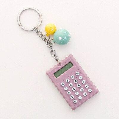 Biscuits Shape Mini Calculator Key Holder - LIGHTBULB GIFTS
