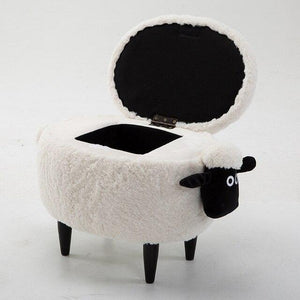 Ottoman Storage Footstool Solid Wood Nordic - lightbulbbusinessconsulting