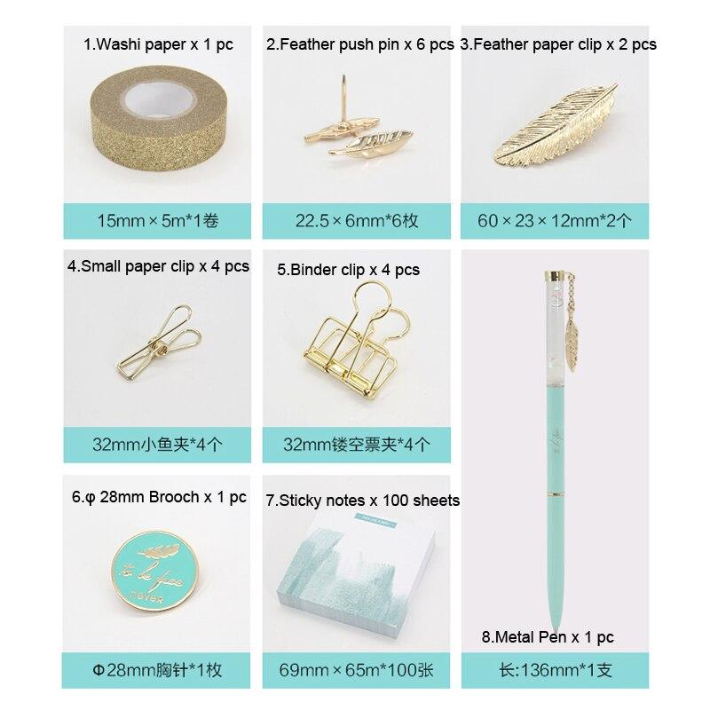 Light Blue Feather Gift Set - lightbulbbusinessconsulting