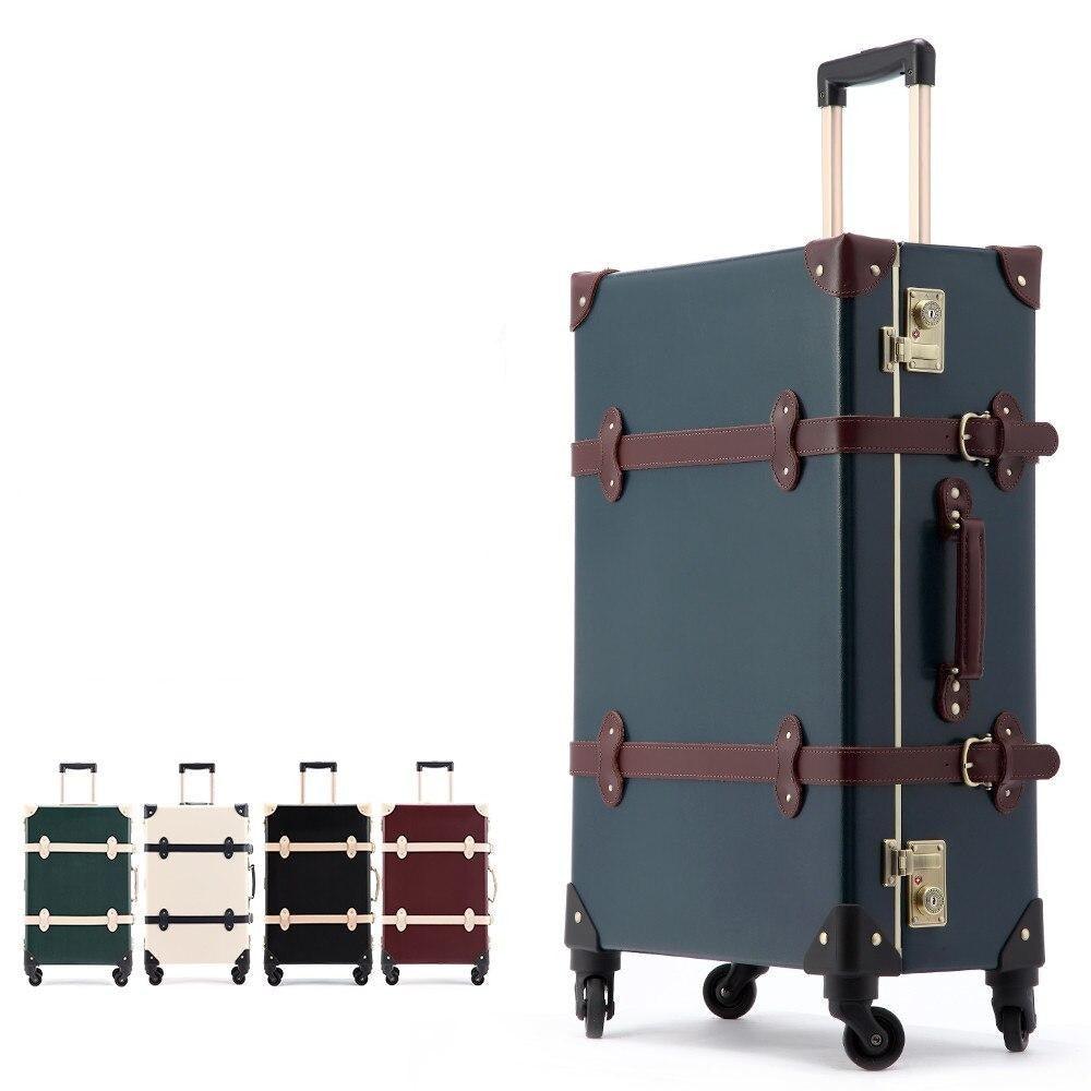 Genuine Leather Vintage Travel Suitcase - lightbulbbusinessconsulting