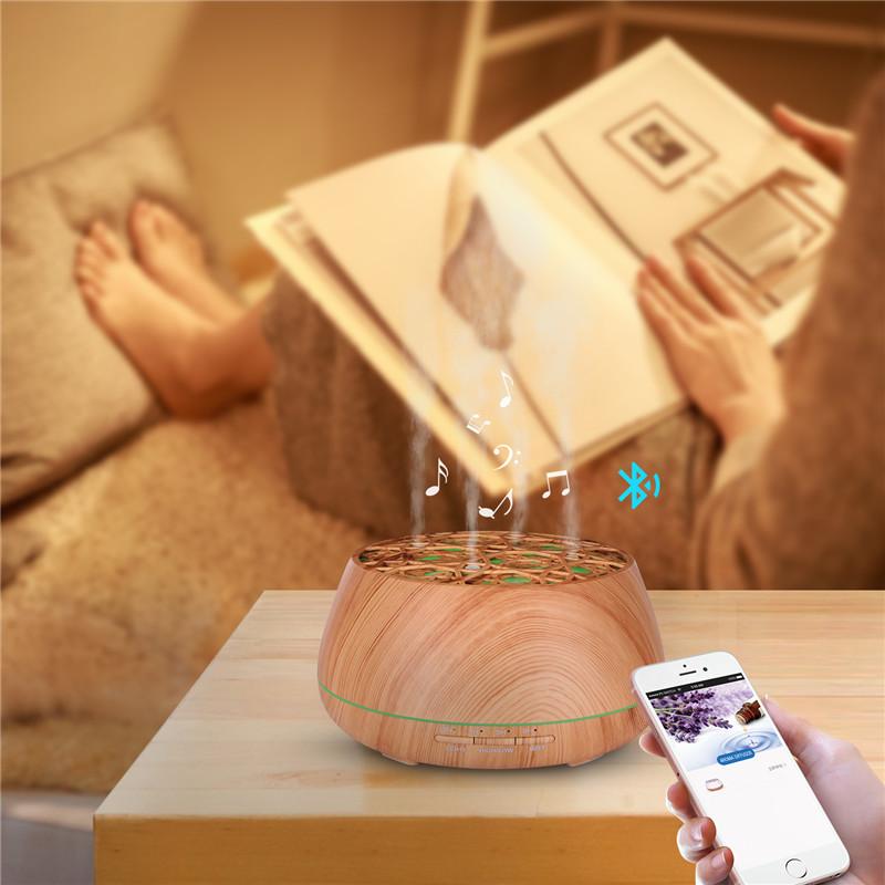 Woodgrain Bluetooth Speaker Oil Diffuser - lightbulbbusinessconsulting