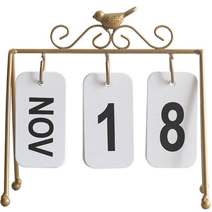 Iron Flip Table Calendar - LIGHTBULB GIFTS