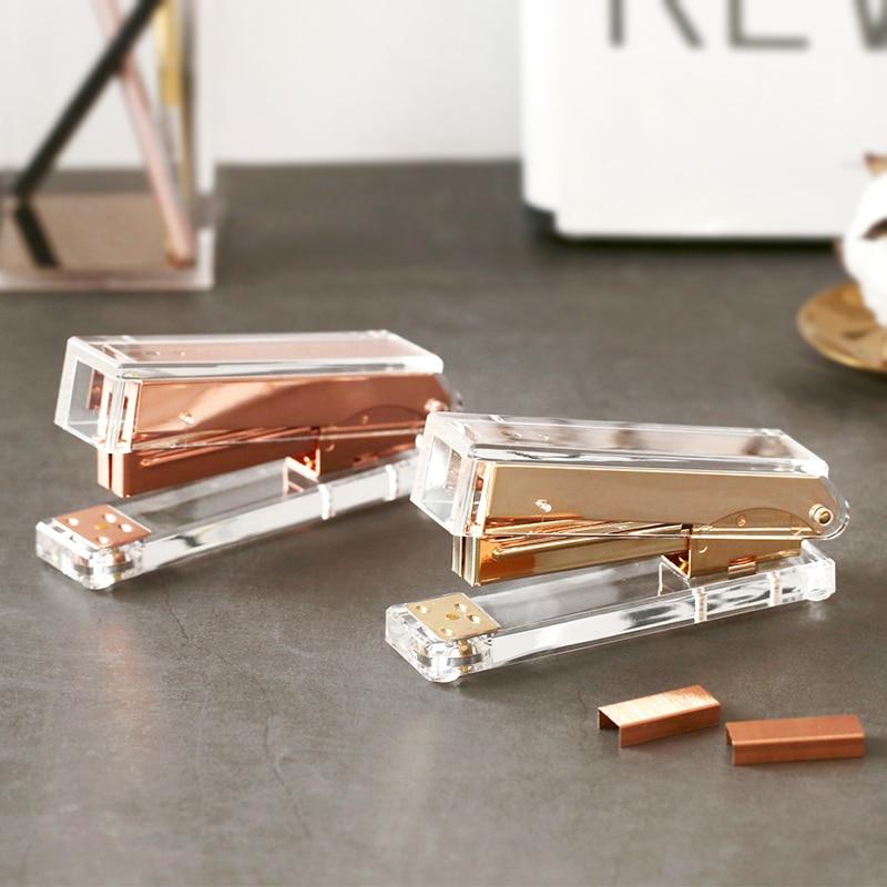 Acrylic and Gold Stapler