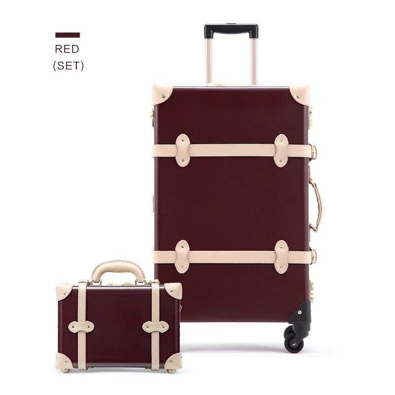 Genuine Leather Vintage Travel Suitcase - lightbulbbusinessconsulting