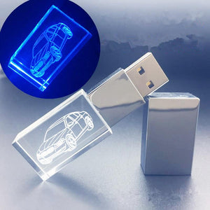 Custom Logo Crystal USB Flash Pen Drive - lightbulbbusinessconsulting