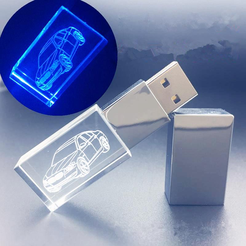 Custom Logo Crystal USB Flash Pen Drive - lightbulbbusinessconsulting