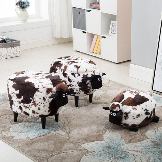 Ottoman Storage Footstool Solid Wood Nordic - lightbulbbusinessconsulting