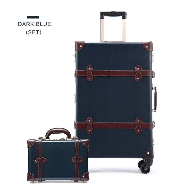 Genuine Leather Vintage Travel Suitcase - lightbulbbusinessconsulting