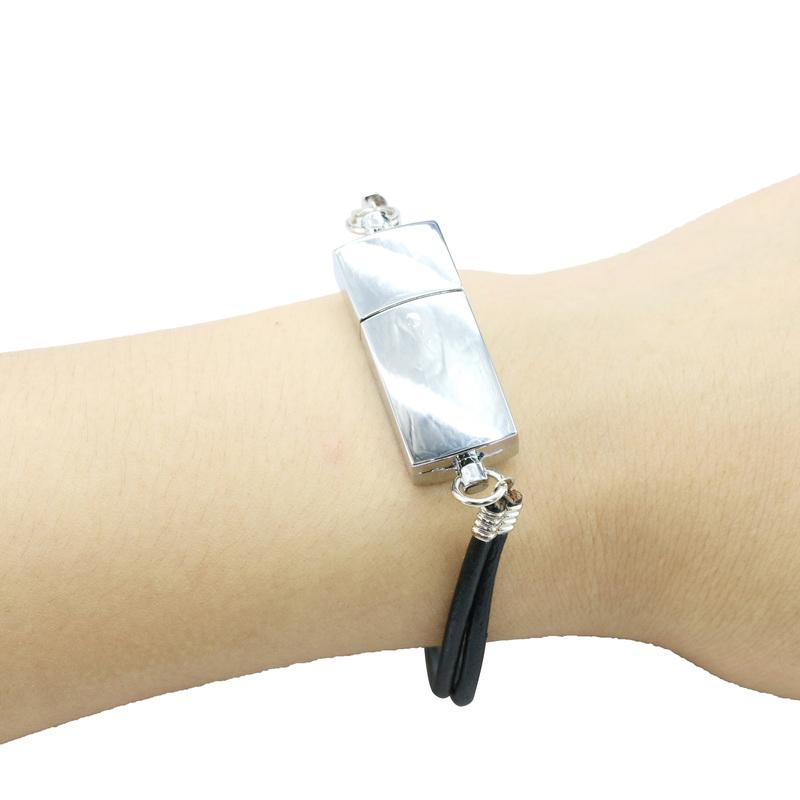 Leather Bracelet Metal USB Flash Drive - lightbulbbusinessconsulting