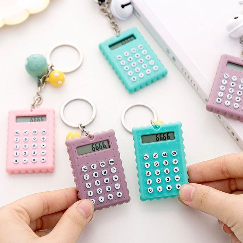 Biscuits Shape Mini Calculator Key Holder - LIGHTBULB GIFTS