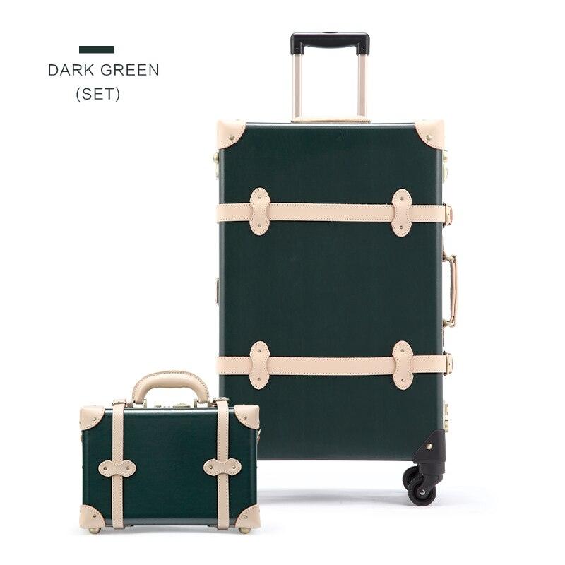 Genuine Leather Vintage Travel Suitcase - lightbulbbusinessconsulting