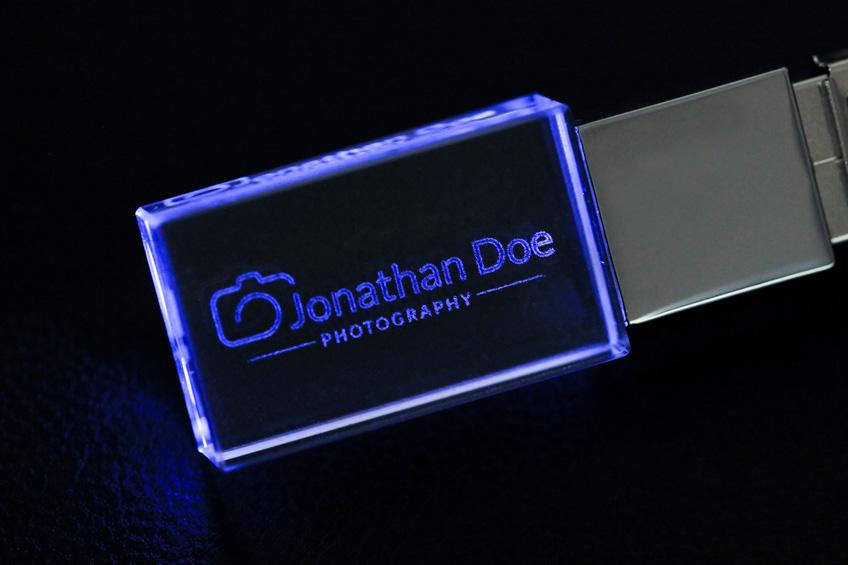 Custom Logo Crystal USB Flash Pen Drive - lightbulbbusinessconsulting