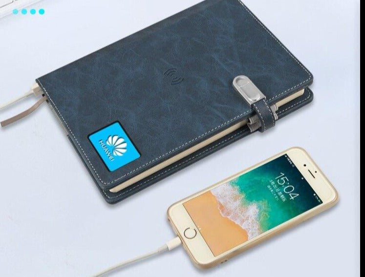 Leather Wireless Led Logo Notebook - LIGHTBULB GIFTS