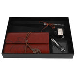 Retro Leather Notebook Gift Set - LIGHTBULB GIFTS
