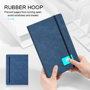 Leather Wireless Led Logo Notebook - LIGHTBULB GIFTS