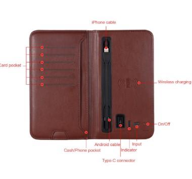 Leather Wallet Powerbank - lightbulbbusinessconsulting