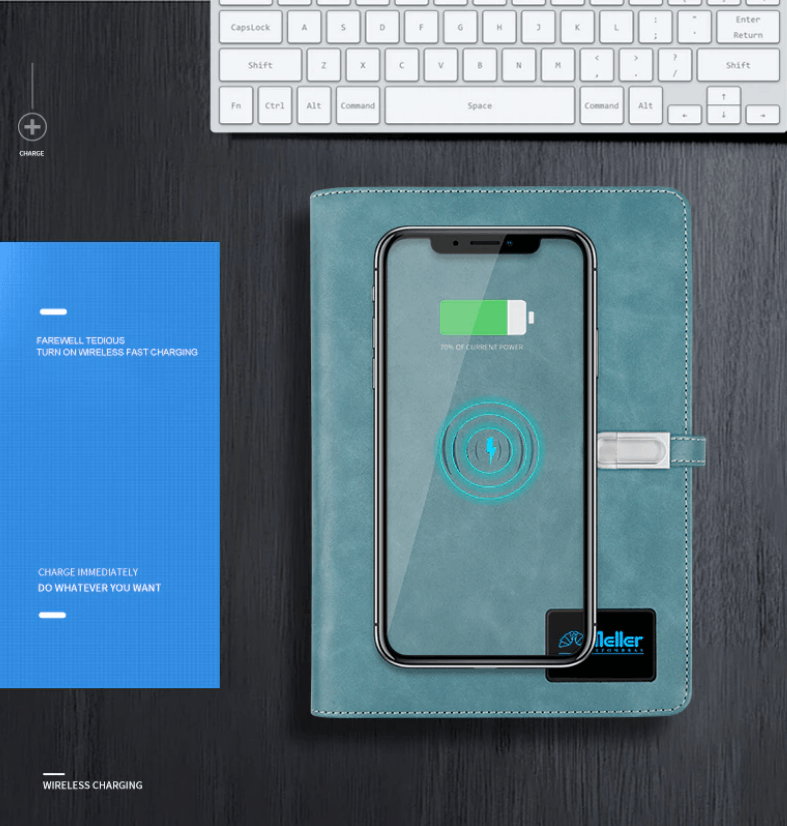 illuminated Logo Power Bank Notebook Journal - LIGHTBULB GIFTS