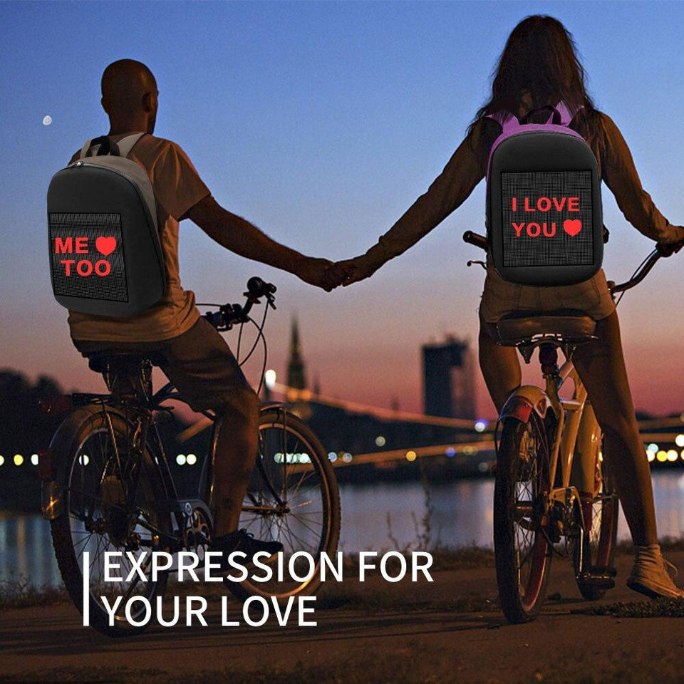 LED Screen Display Backpack - lightbulbbusinessconsulting